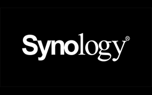 Synology logo on a black background