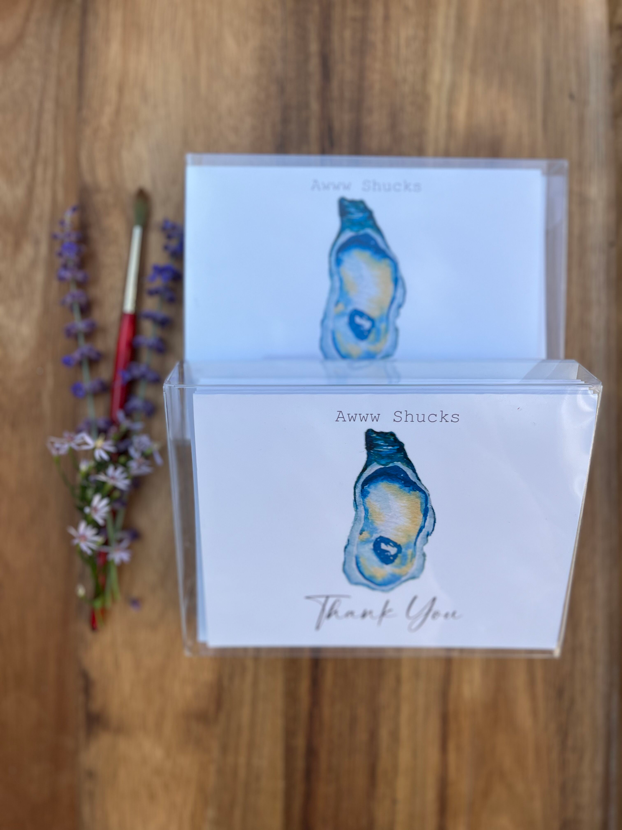 Aww Shucks Thank You Cards