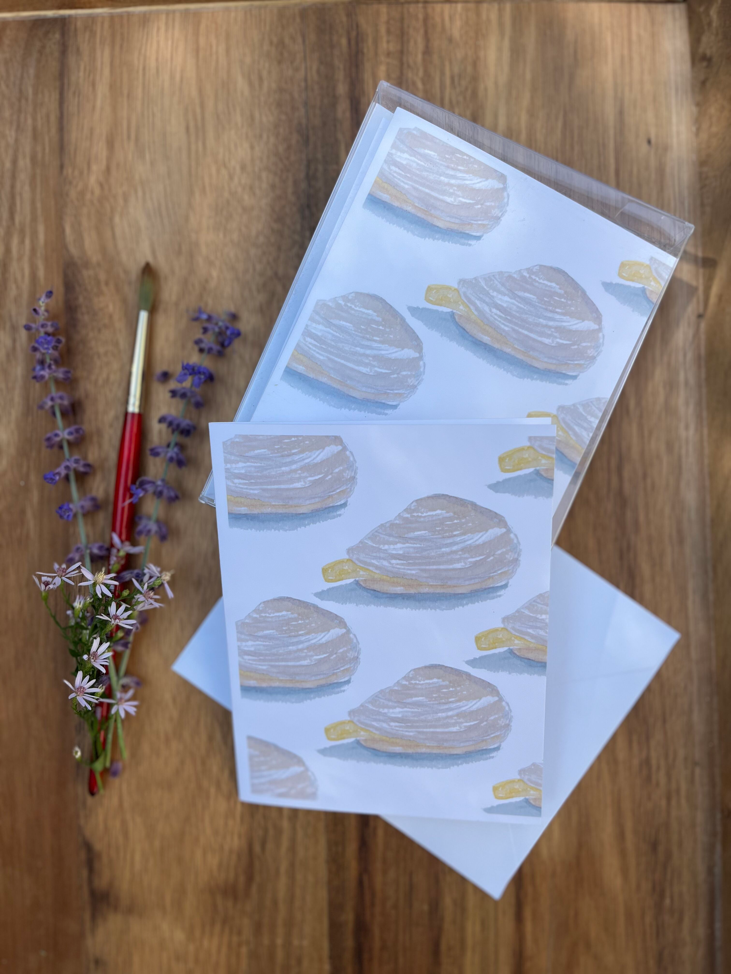 Clam Shell Blank Stationary Pack of 6