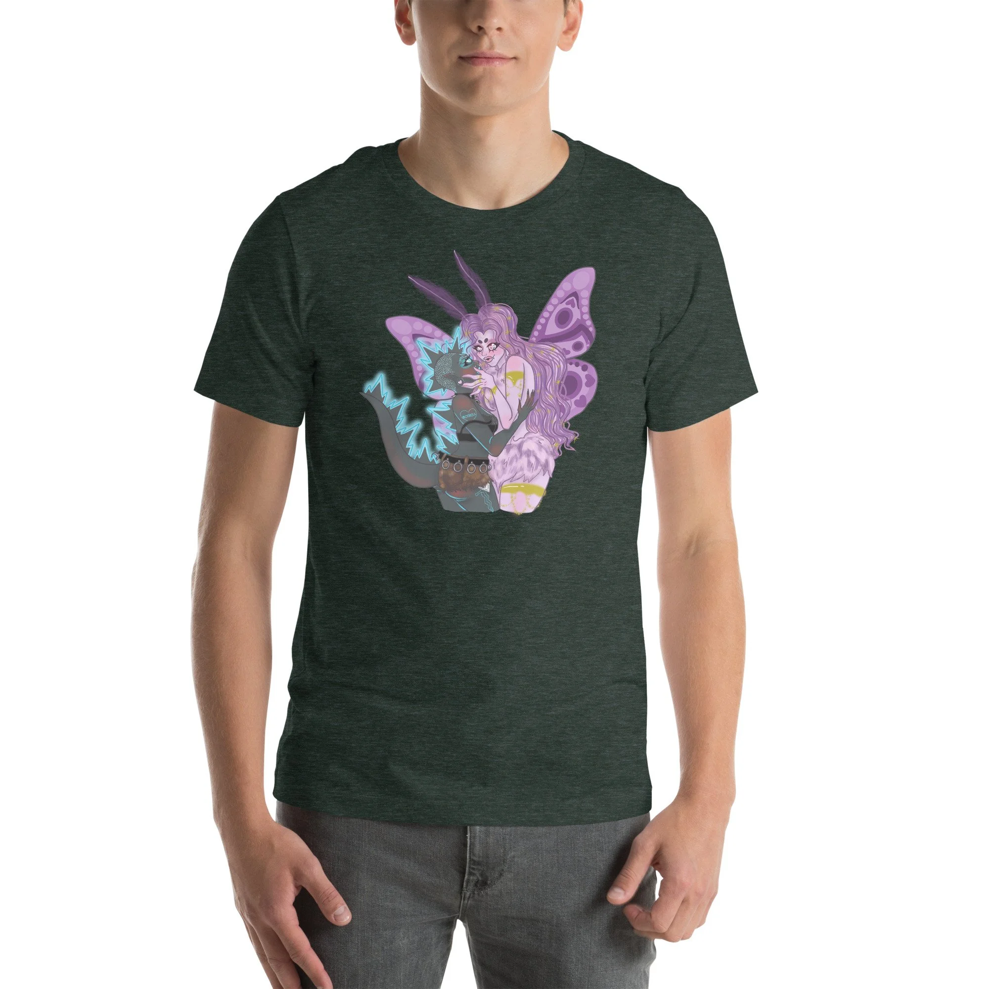unisex-staple-t-shirt-heather-forest-front-66e0ba0d0eb3f.jpg