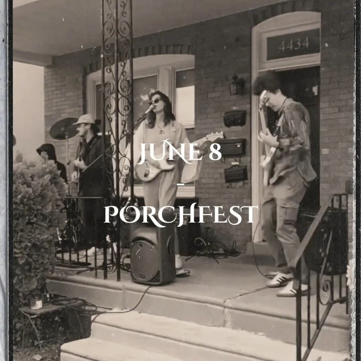 PLAYING ON A PORCH IS AS FUN AS PLAYING IN A KITCHEN, ALMOST AS FUN AS PLAYING IN A BASEMENT . 

JUNE 8TH on Upland St. 🙂&zwj;↕️😘

First Philly show since tour , come have a fun day in West Philly @westphillyporchfest | Thanks for having us @emospa