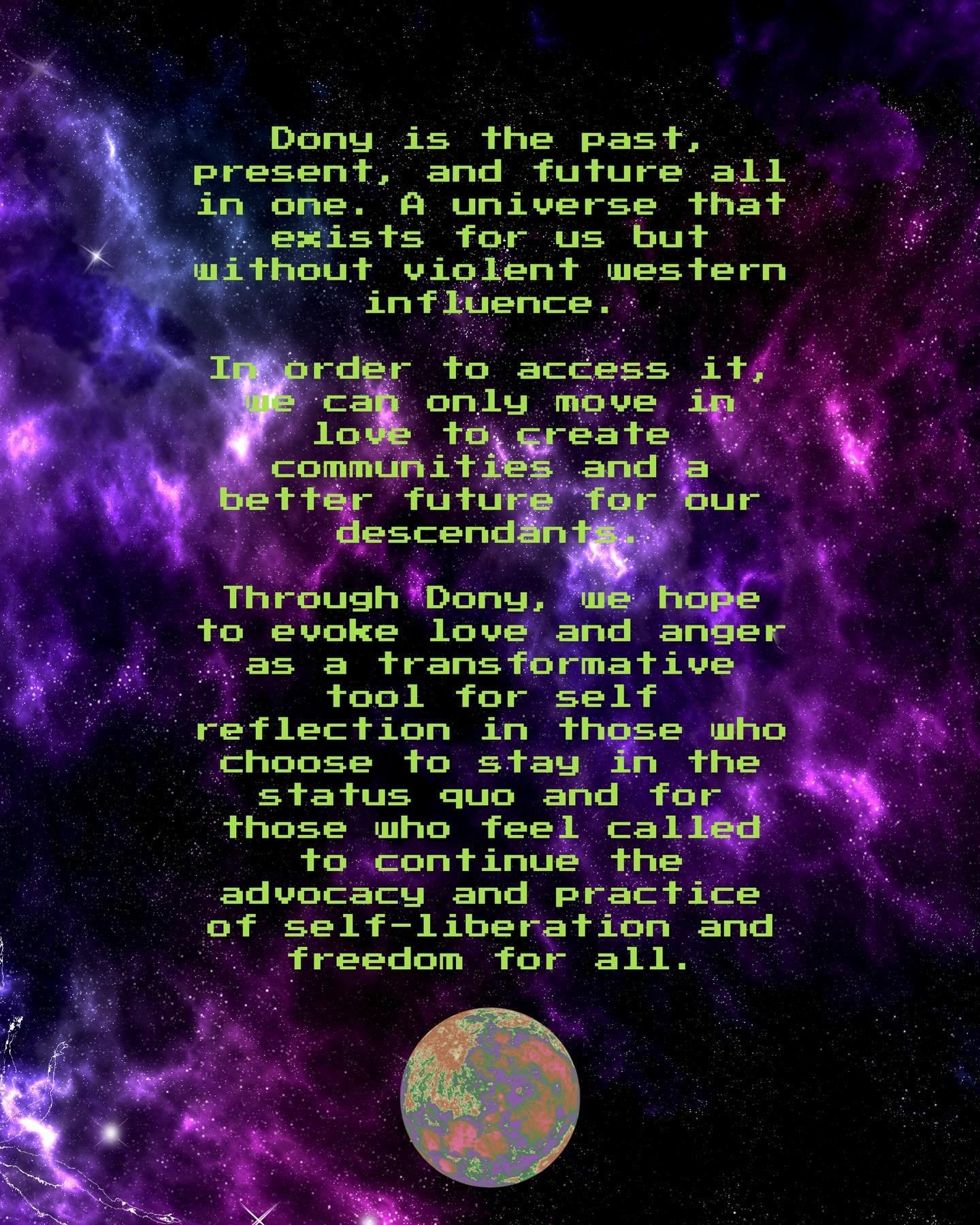 The battle towards total liberation for all continues with DONY.

Visit our website to read our full mission statement🫶🏾