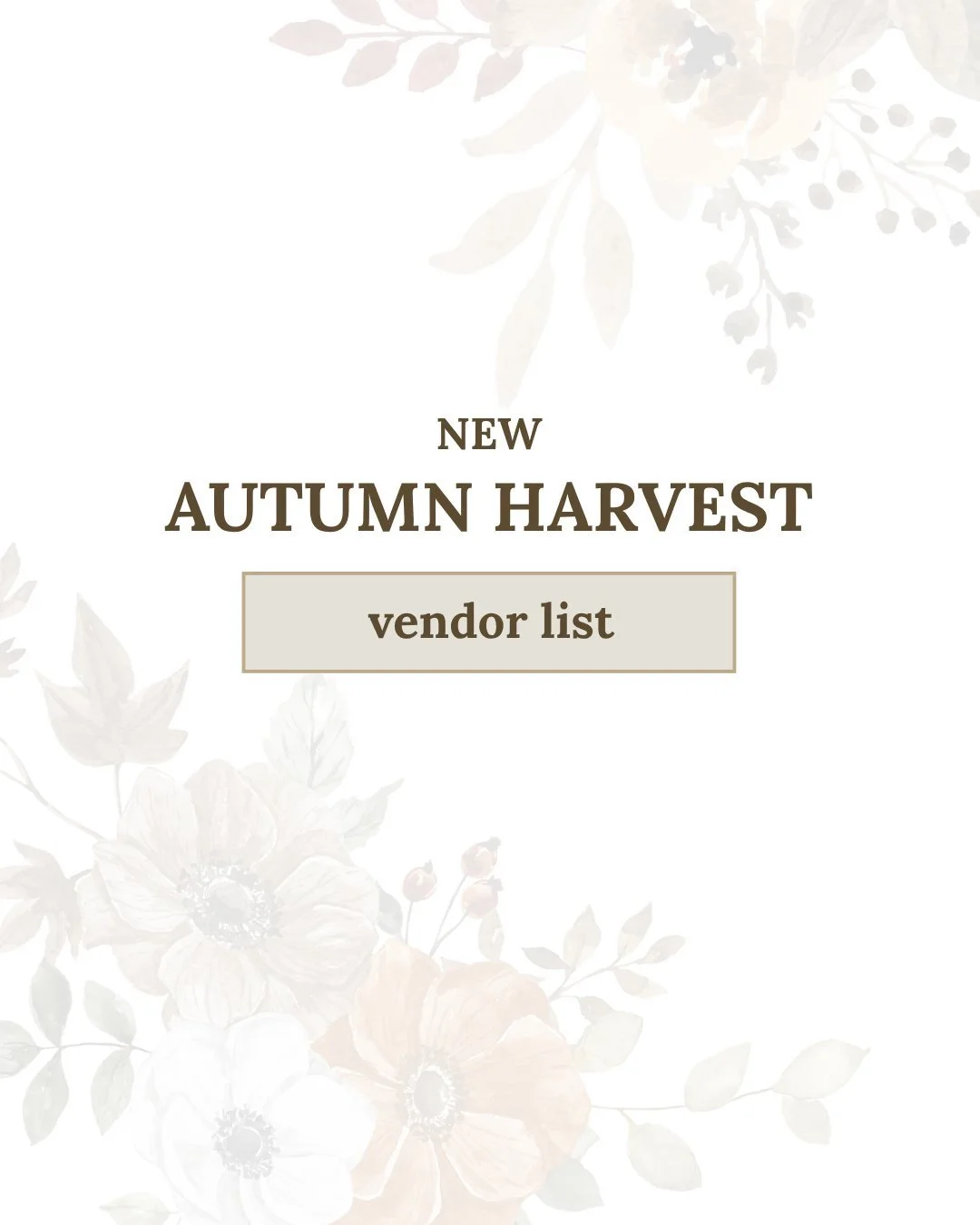 Here's the official lineup for the Autumn Harvest Market!🍂
ㅤ
We&rsquo;re so excited to bring together an amazing group of local vendors, makers, and businesses all under one roof. Now all that&rsquo;s left is to join us and experience it for yoursel