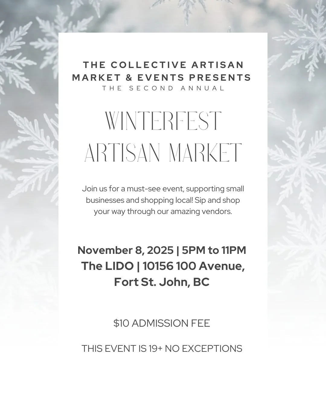 Winterfest Artisan Market 🎄✨
ㅤ
Get ready to kick off the holiday season in style!
Join us on November 8th, 5pm&ndash;11pm at The Lido for a festive evening of shopping, sipping, and seasonal cheer.
ㅤ
Discover unique, locally made gifts from talented
