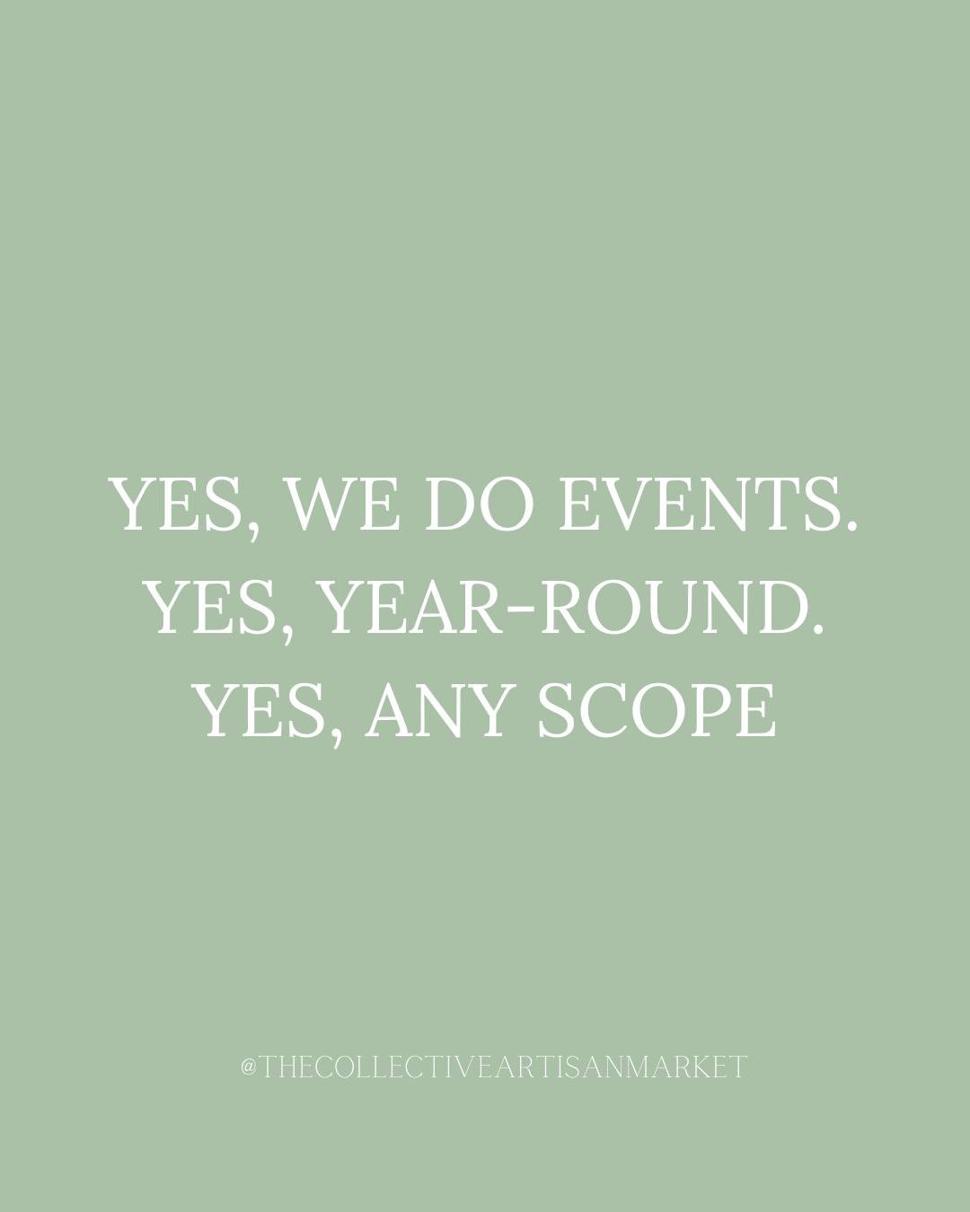 Just popping in to say&hellip;
Yes, we do events.
Yes, year-round.
Yes, any scope!
ㅤ
From cozy girls' night gatherings to large corporate parties and full creative productions.
ㅤ
And yes, we make it memorable. 🤍
ㅤ
#event #eventcoordinator #market #a