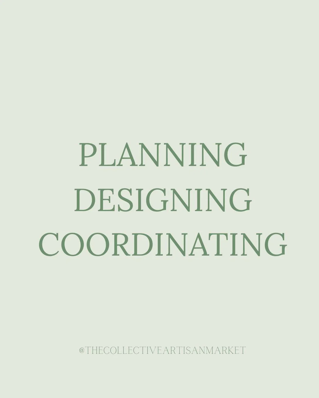 Planning = timelines, vendors, logistics
Designing = aesthetic, mood, details
Coordinating = execution &amp; calm chaos control
ㅤ
They overlap, but they&rsquo;re not the same.
And when they work together, the day feels effortless.
ㅤ
My role is to mak
