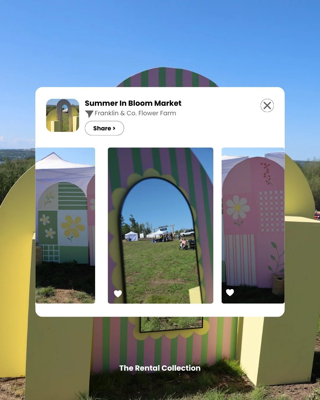 Seeing pieces from our Rental Collection out in action will never get old. 🤍
ㅤ
For The Summer in Bloom Market, these backdrops got their own market-day look and fit right into everything we had created for the day.
ㅤ
That's the fun of a good rental 