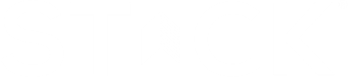 Text reading 'STACK' with a stylized arrow pointing upward as part of the letter 'A'