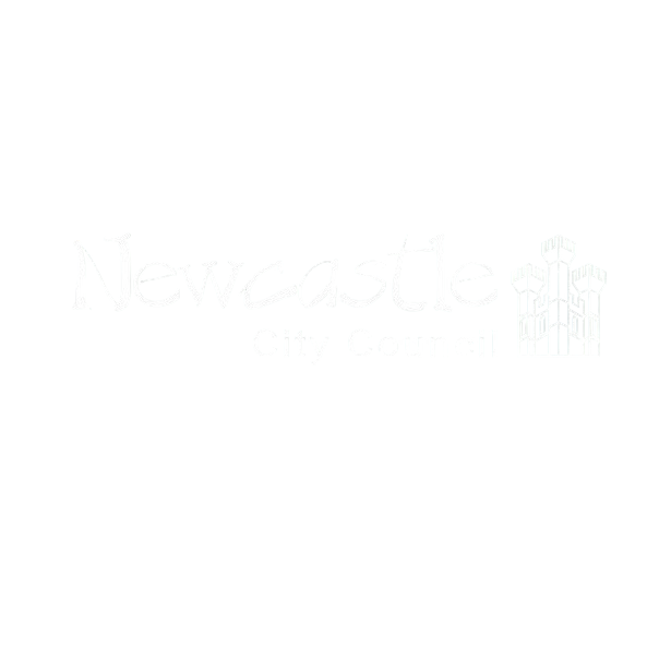 Logo of Newcastle City Council with stylized buildings surrounding the text.