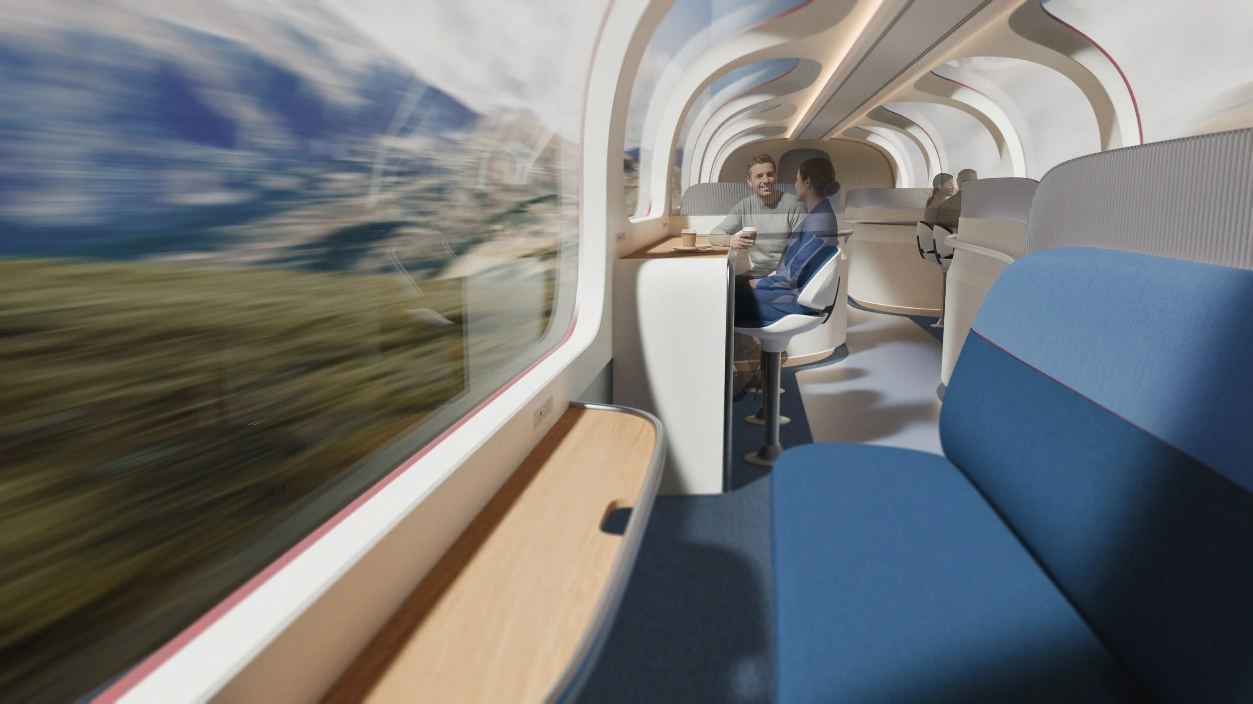 Amtrak Communal Lounge