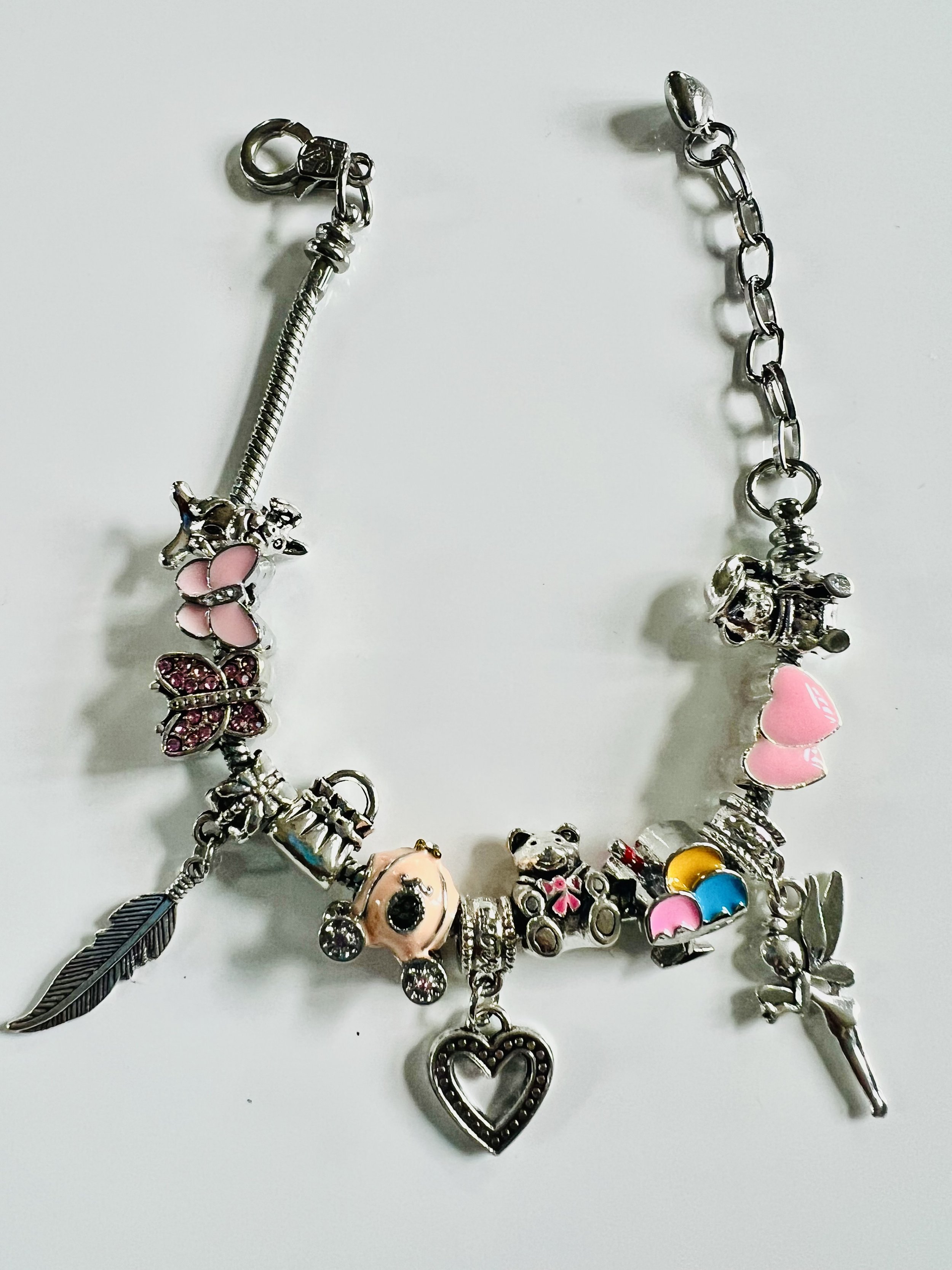 Baby Love Charm Bracelet in Silver