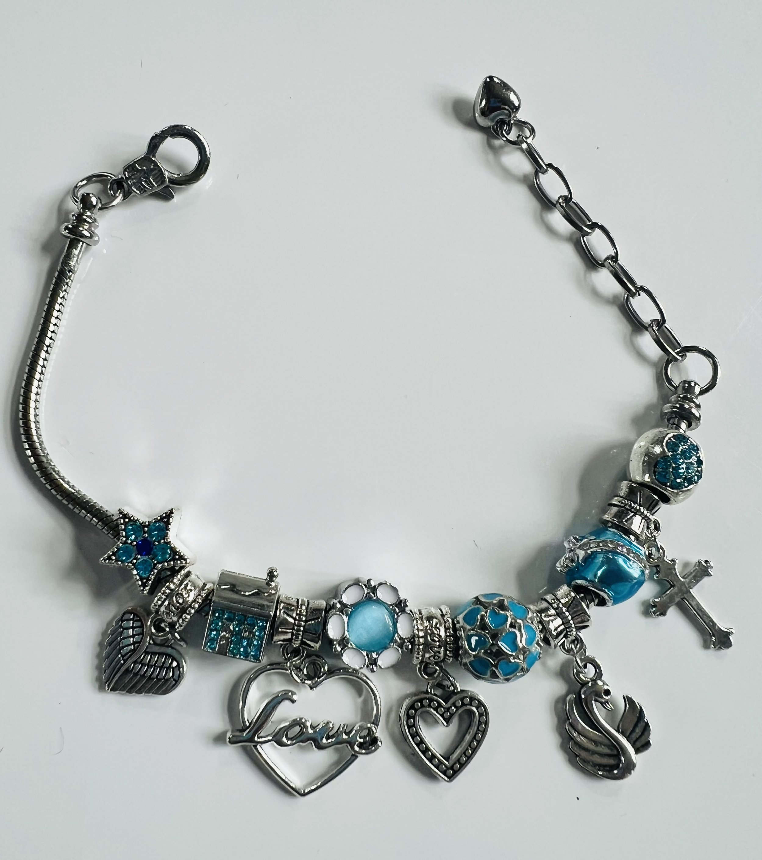 Big Love Charm Bracelet in Silver