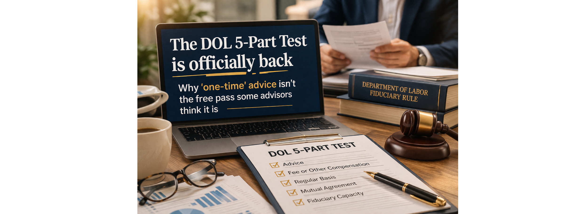 The DOL 5-Part Test is officially back , Why 'one-time' advice isn't the free pass some advisors think it is