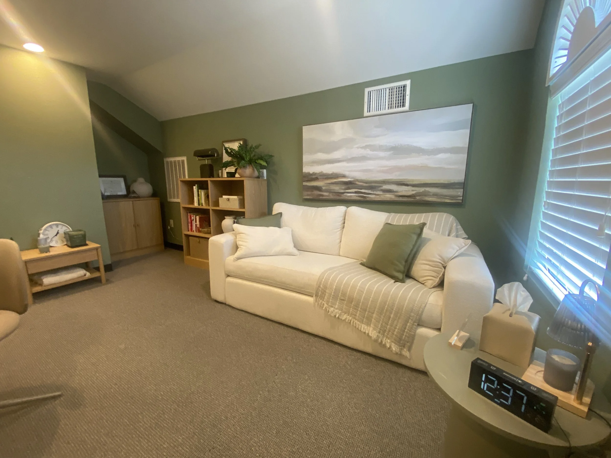 A safe and comfortable therapy space for you to come heal and work on yourself, or your marriage. 