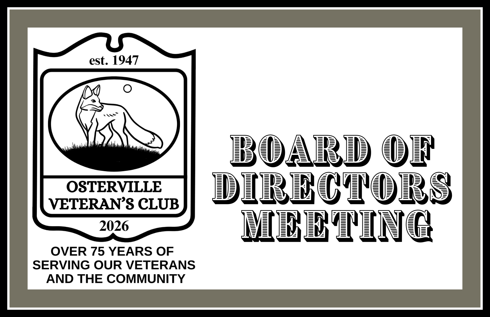 Osterville Veterans Association March 2026 BOD Meeting