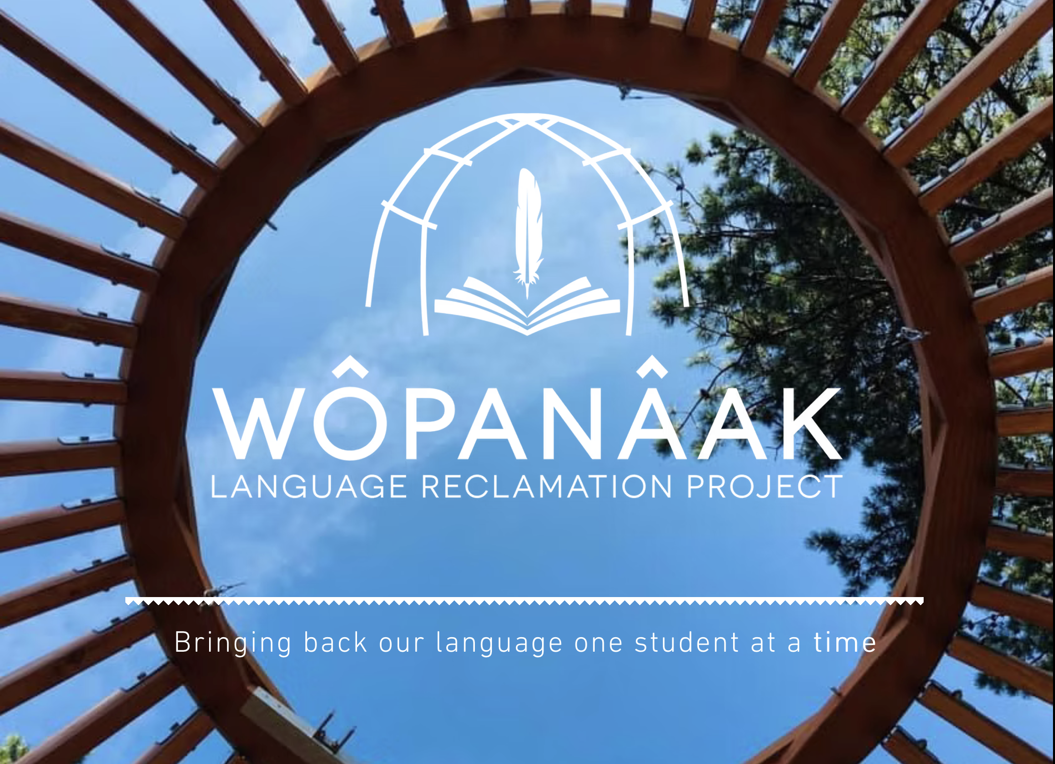 Wôpanâak Language Reclamation Project logo.