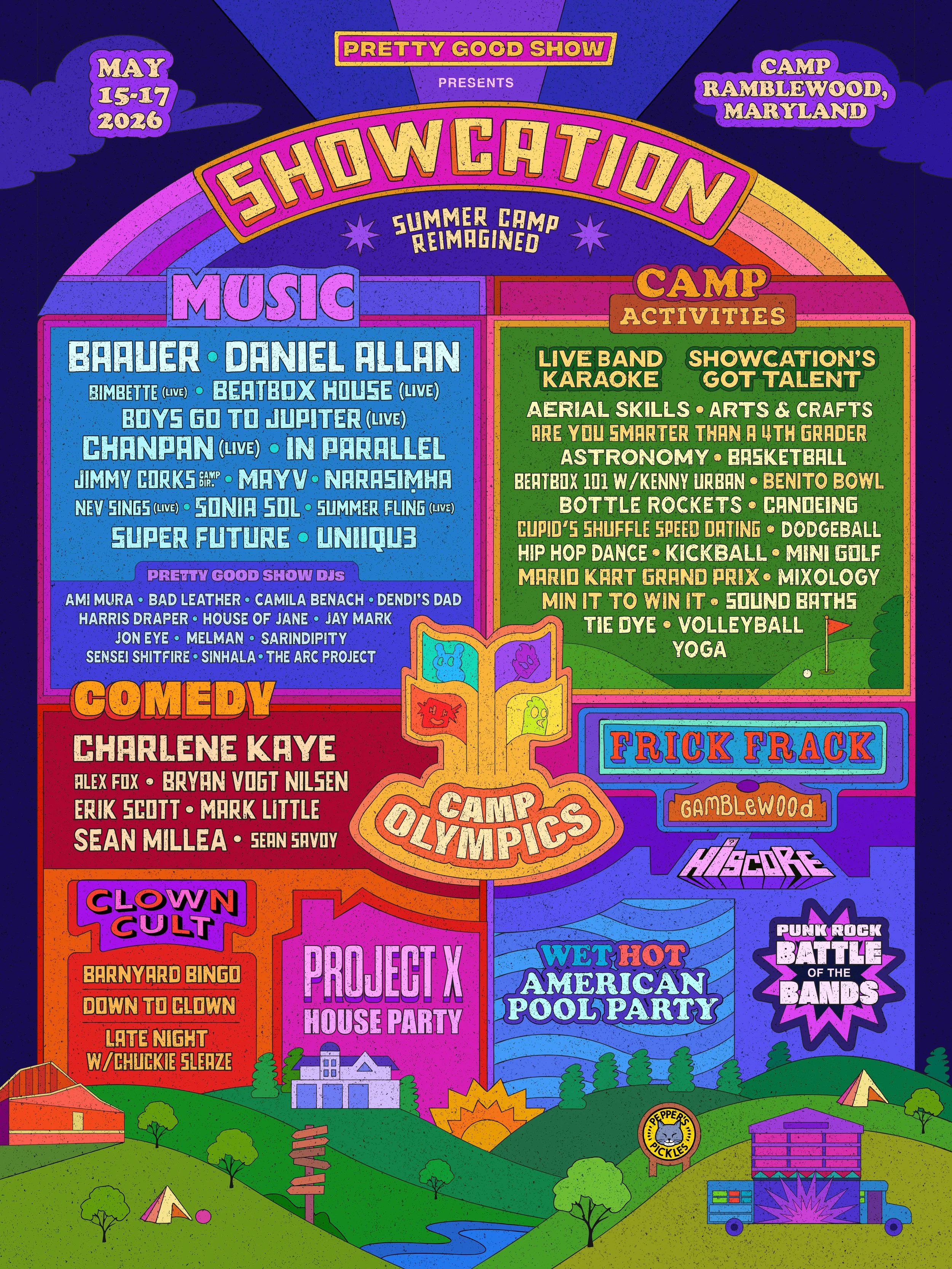 Showcation Summer Camp 2026 Full Lineup