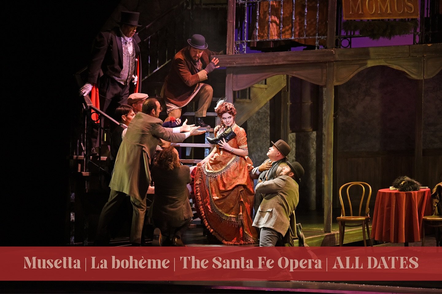 SEASON UPDATE. Feeling very humbled to say I will now be joining the Santa Fe Opera 2025 season as a full time principal artist singing all performances of Musetta in La boh&egrave;me. Grateful for everyone at this wonderful company for trusting me w