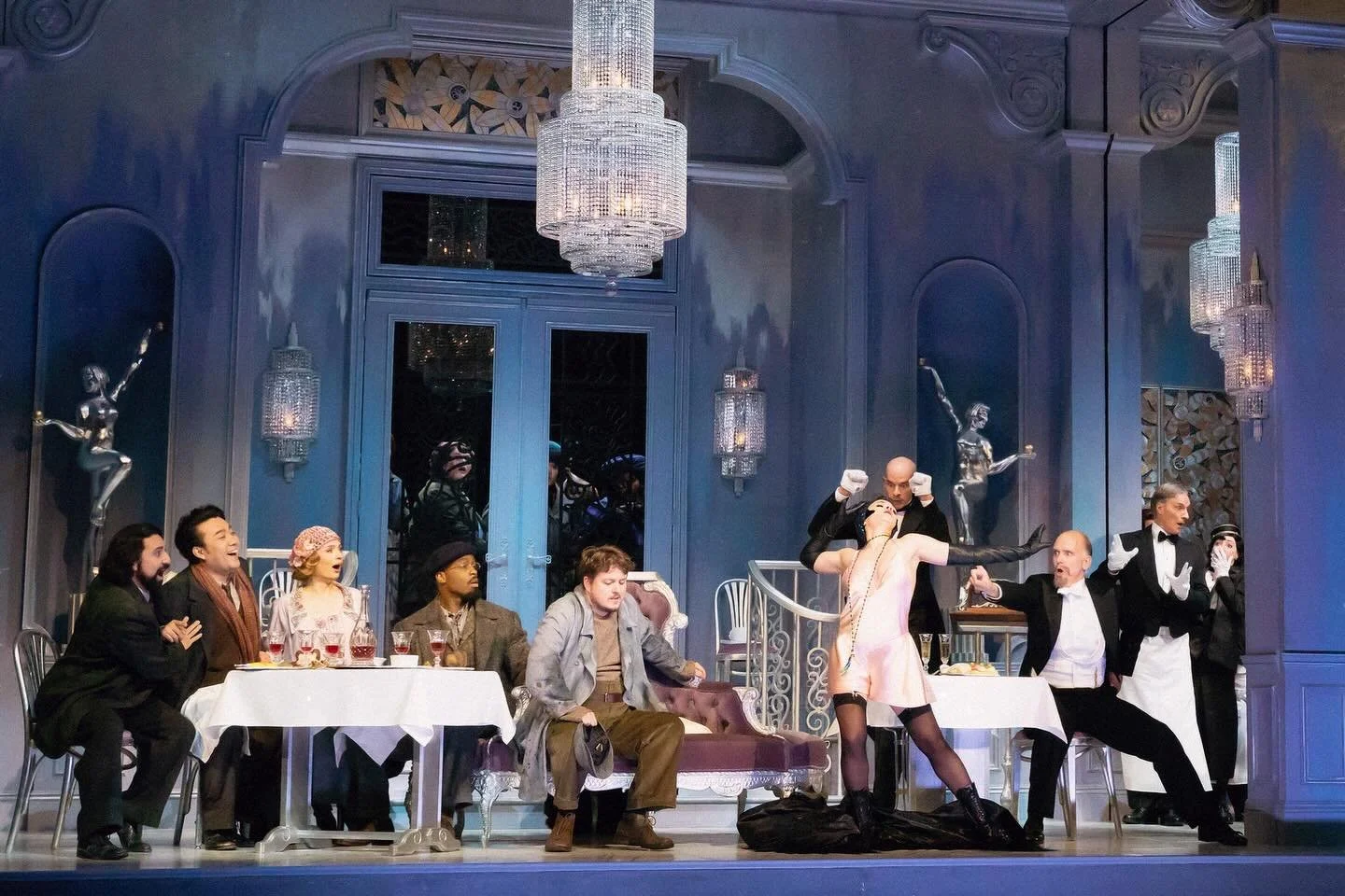 &ldquo;Al pi&egrave;!&rdquo; Boh&egrave;me # 7 tonight and having absolutely NO fun as you can see 😉😘

so much time, care, and craftsmanship went into the creation of this costume and costume &ldquo;change&rdquo; by our amazing costume designer con