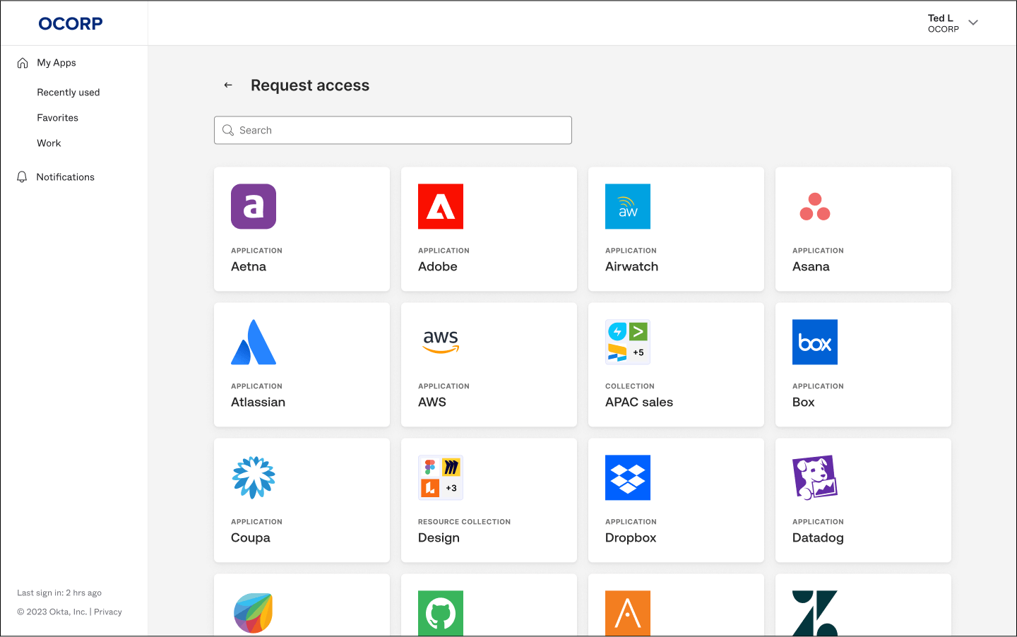 End users can request resource collections