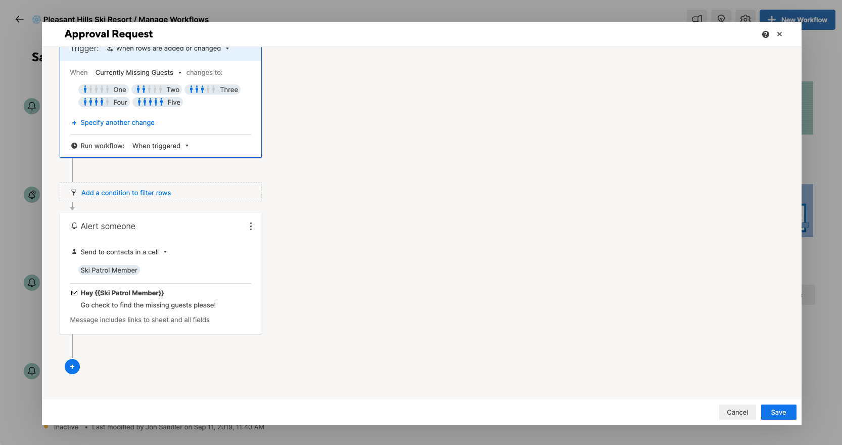 Workflows that trigger a notification