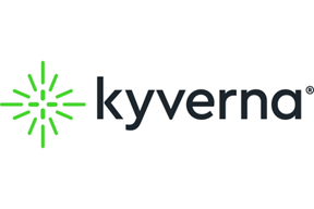 Kyverna logo with green starburst icon and company name in black text