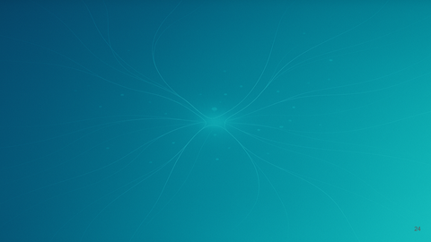 Abstract image with radial lines emanating from a central point against a teal background.