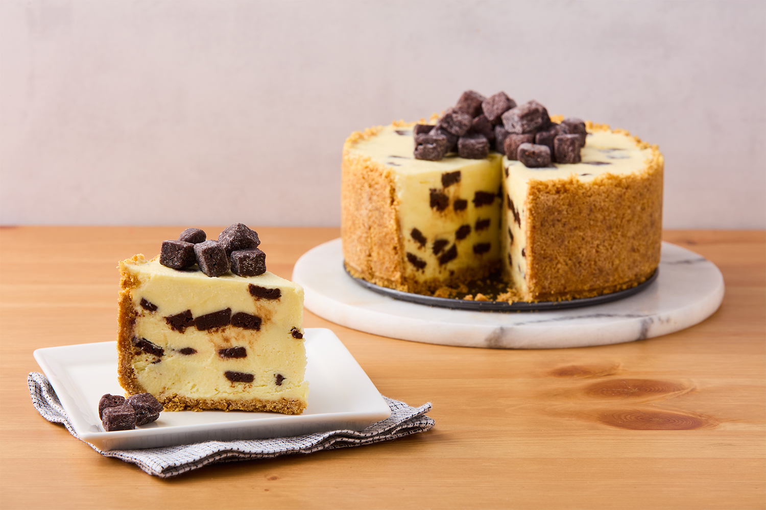 Cheesecake cubes from Parker Products can be used in Food Service applications