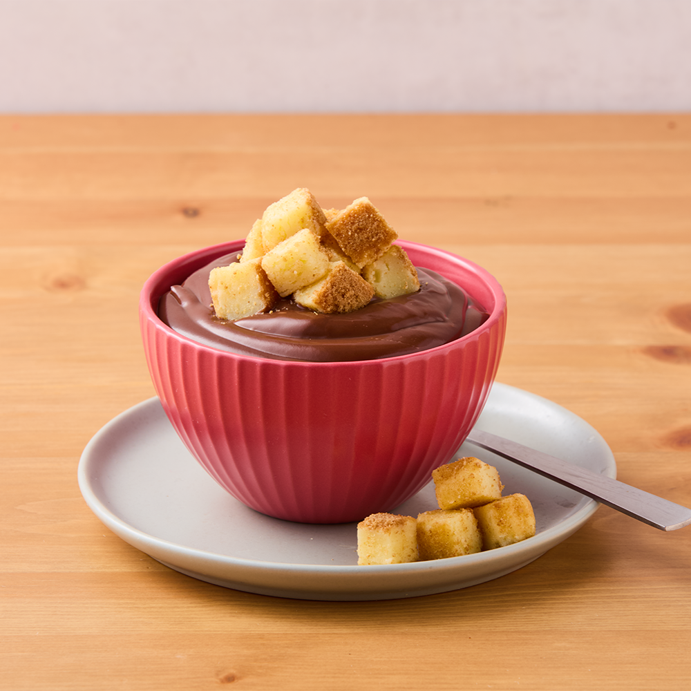Cheesecake cubes from Parker Products can be used for Dairy Fresh products like yogurts or puddings
