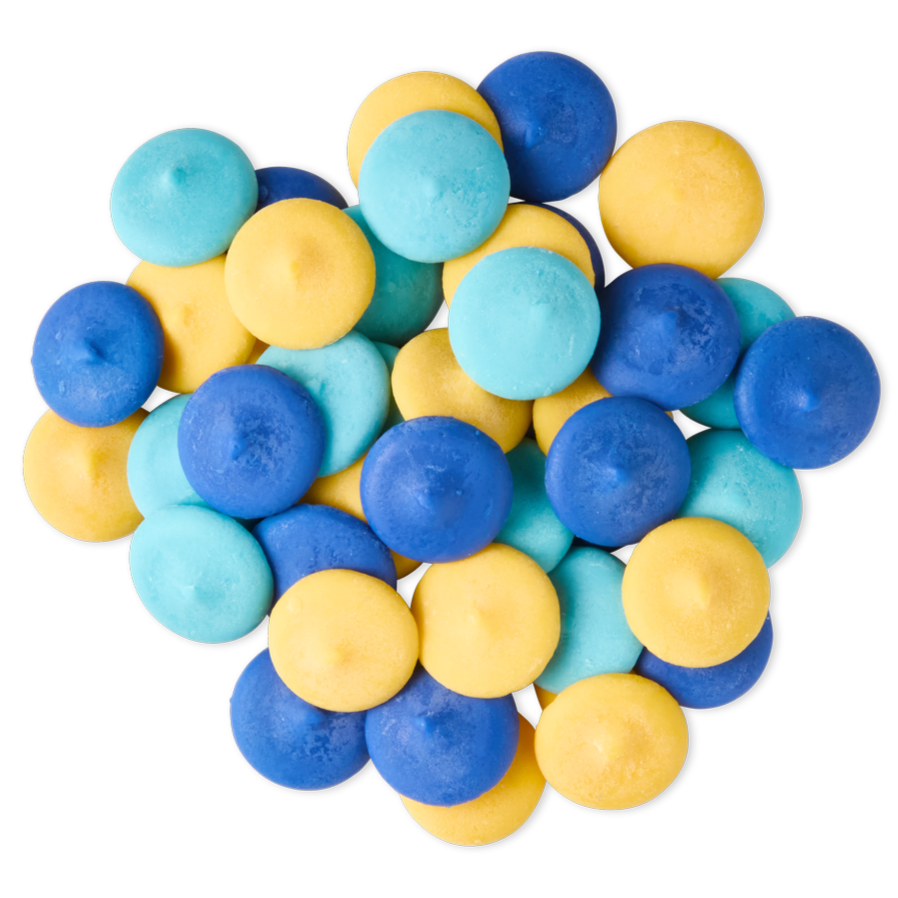 Group of colorful melting wafers