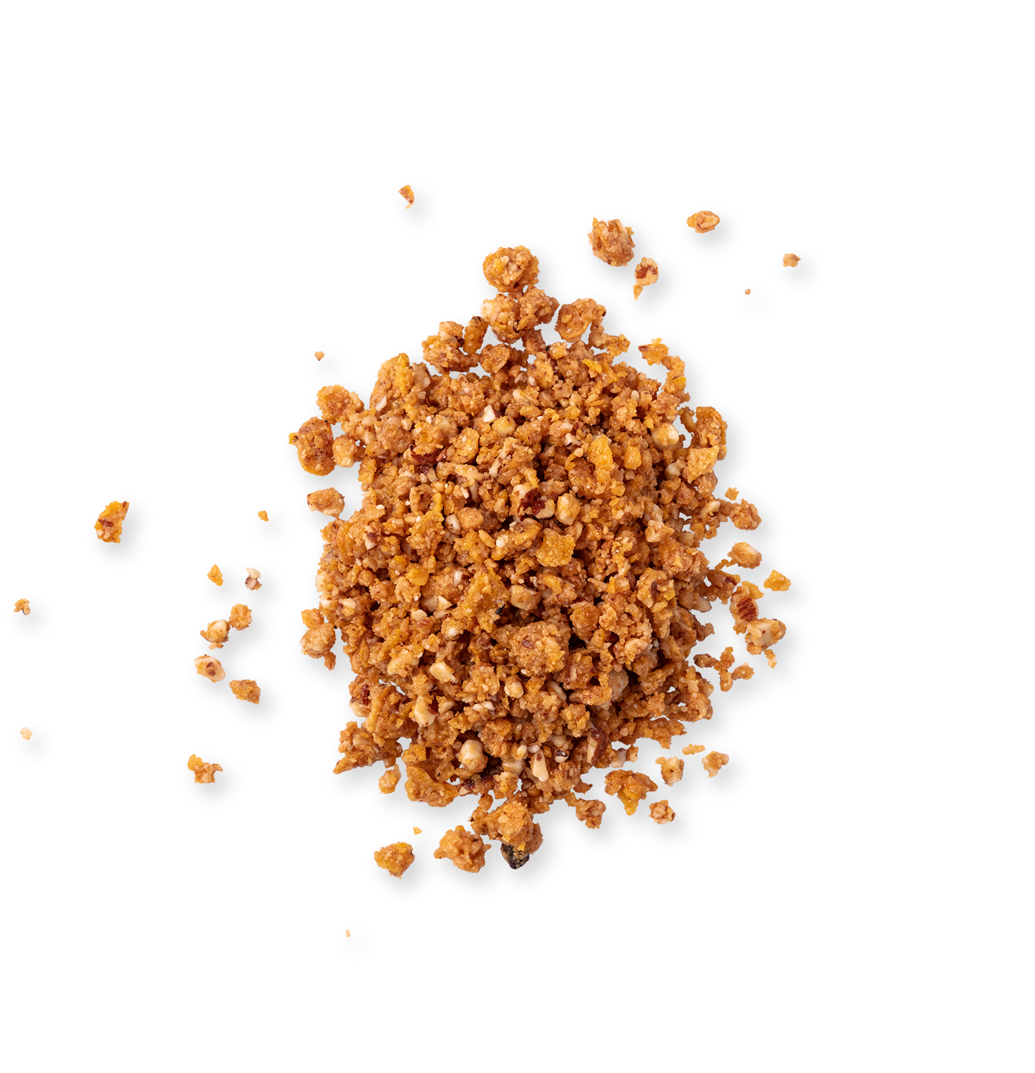 Crumbled honey cornflake topping