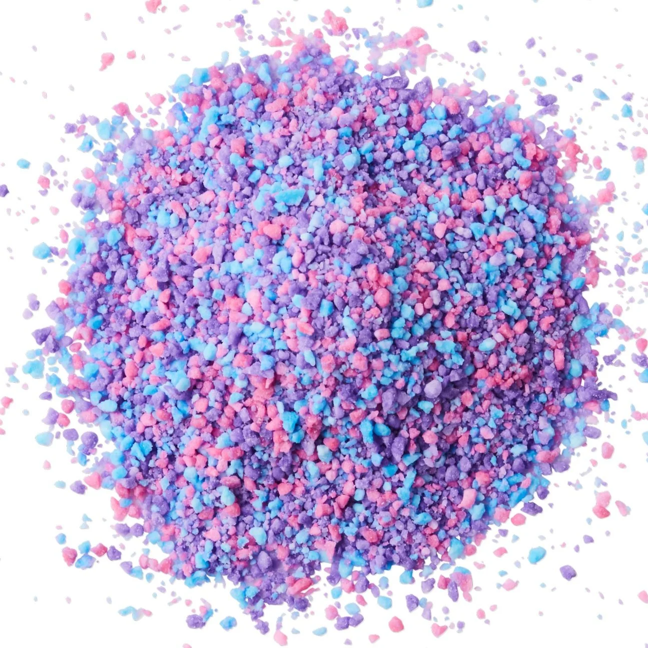 A close-up view of a pile of Cotton Candy Sprinkles