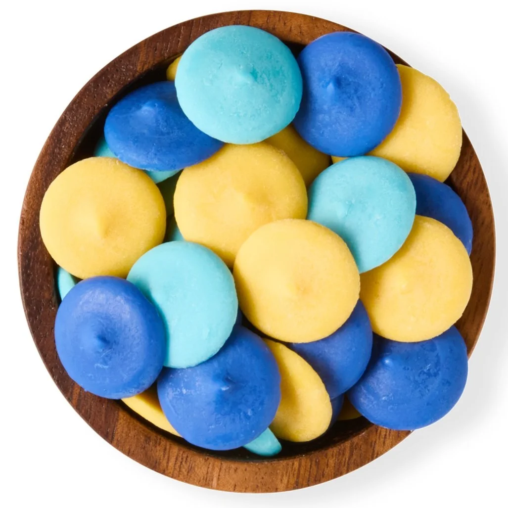 Colorful melting wafers