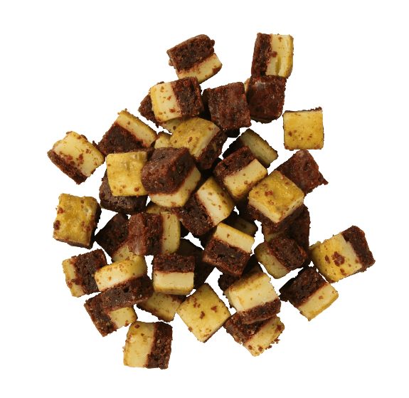 Chocolate Banana Cheesecake cubes at Parker Products