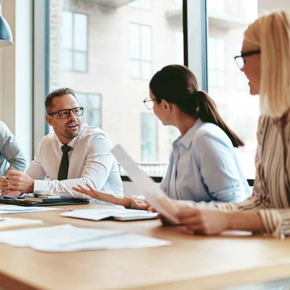 Pharma and biotech leaders in strategic hiring discussion, reflecting real-world experience and executive partnership