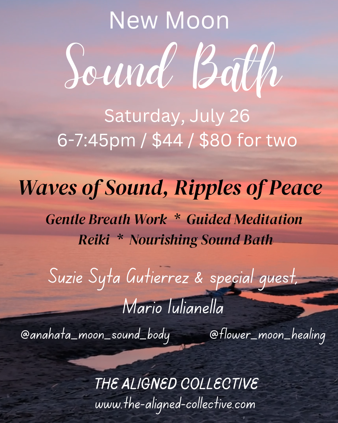 New Moon Sound Bath & Meditation with Suzie & Mario