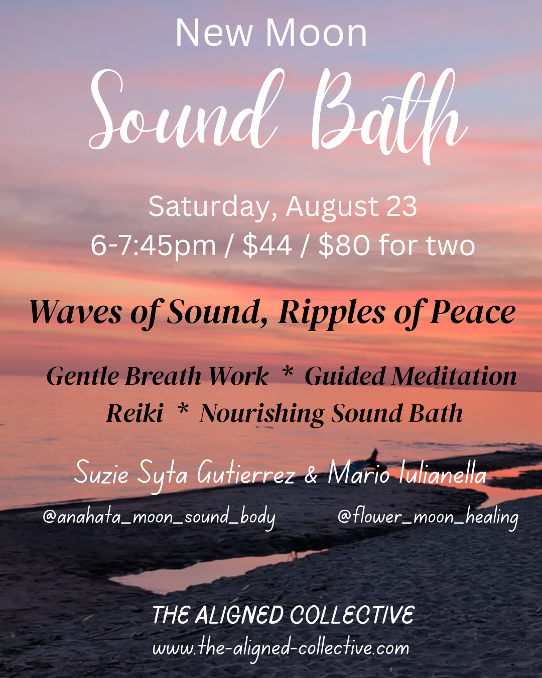 New Moon Sound Bath & Meditation with Suzie & Mario