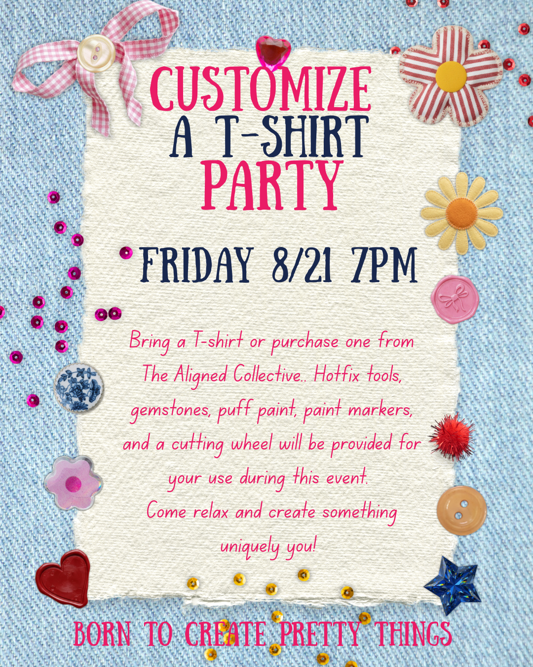 Customize a T-shirt Party
