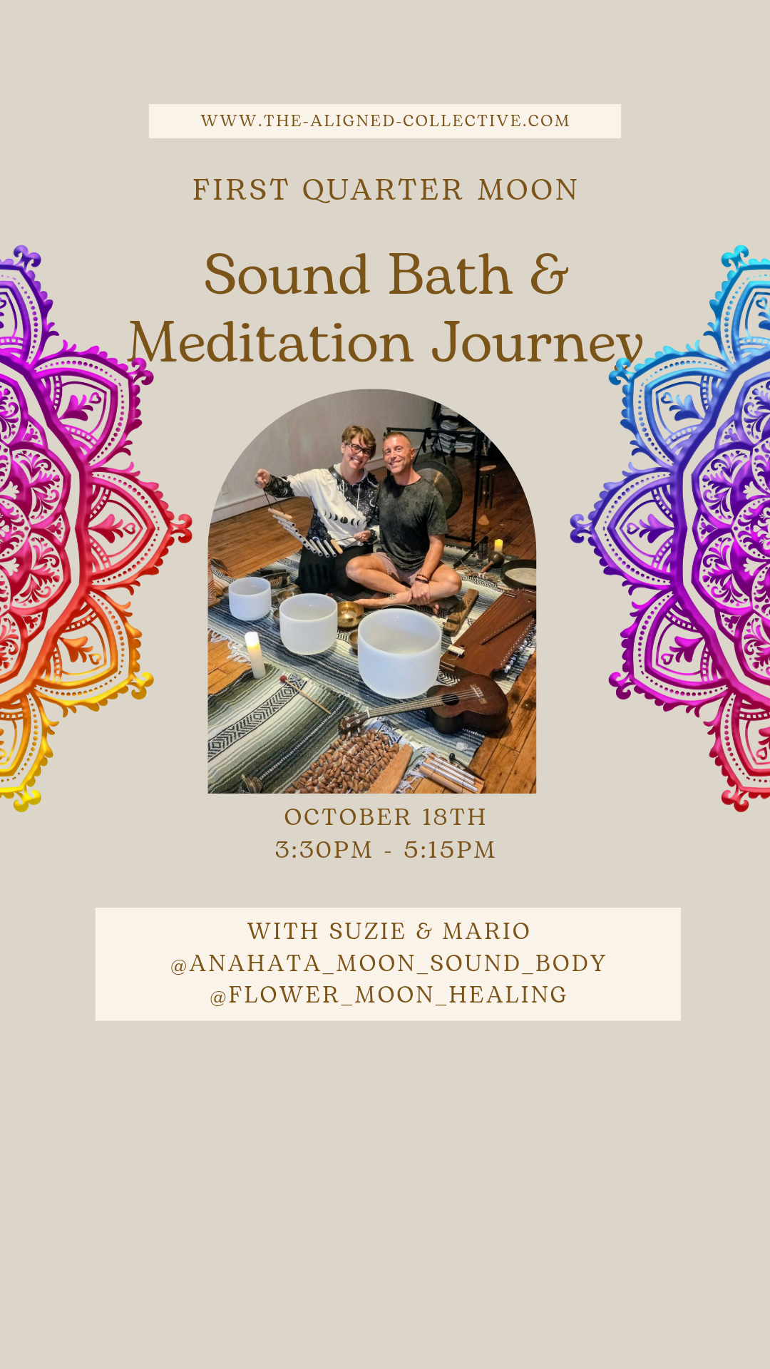 Sound Bath &amp; Meditation for the Waxing Moon with Suzie &amp; Mario