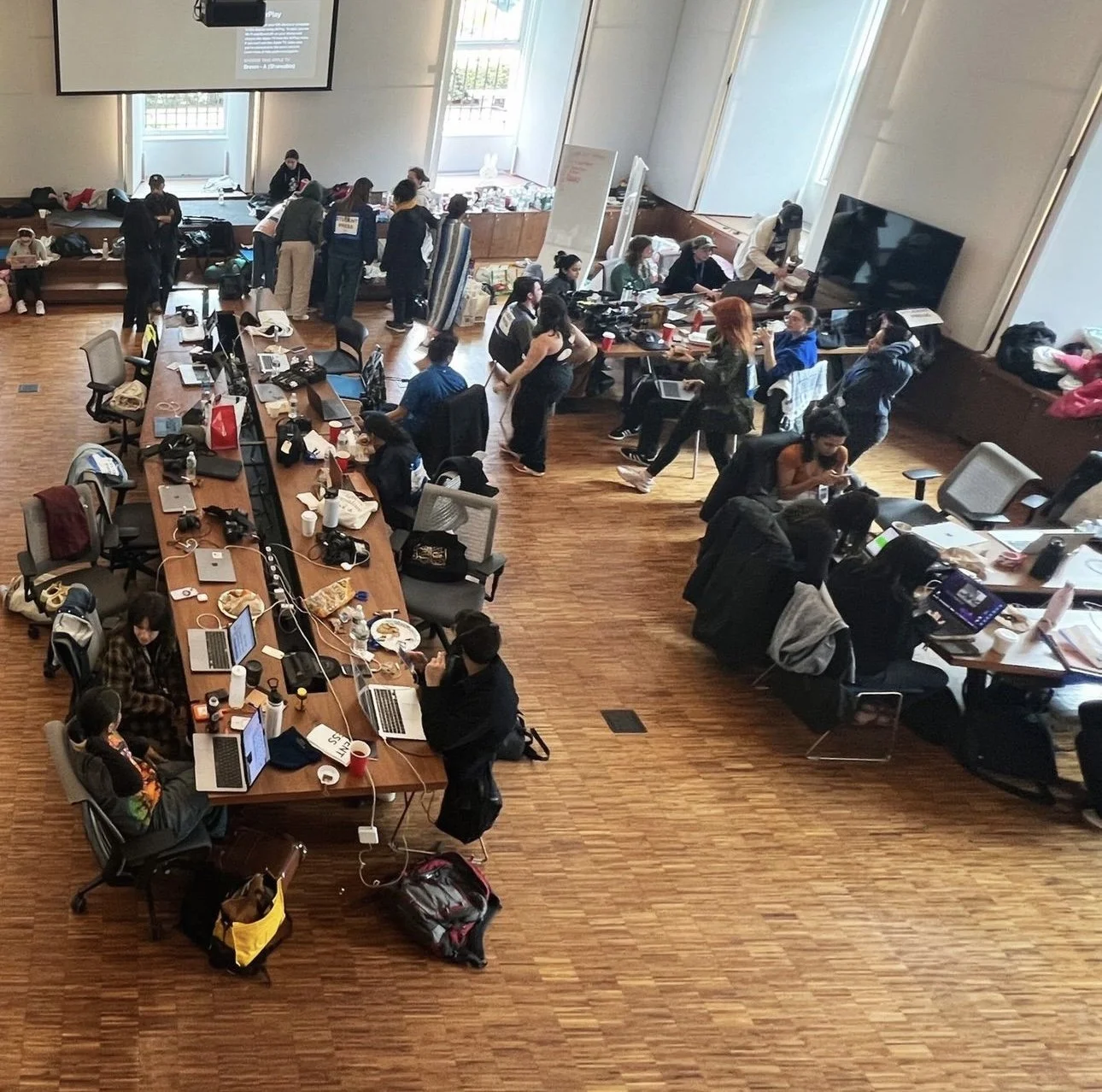 Another view of the "Newsroom."