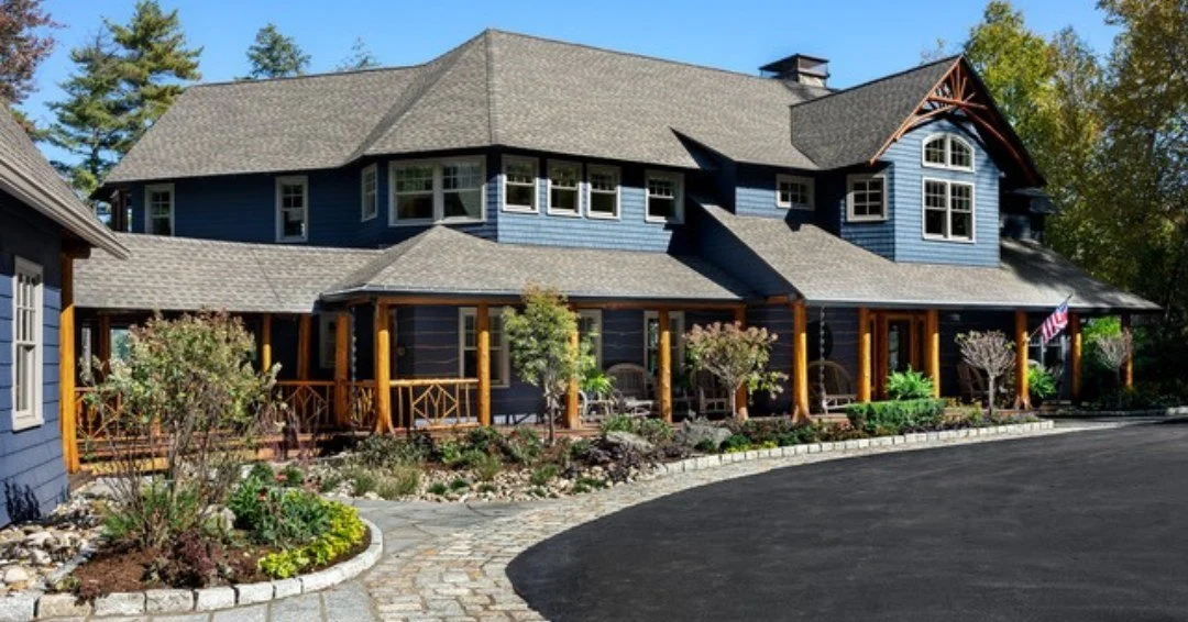 When a Lake Winnipesaukee project stops you in your tracks ✨This 9,200 sq. ft. Adirondack masterpiece in Meredith, NH presented the ultimate design challenge - how do you modernize a home with such iconic architectural features without losing its sou