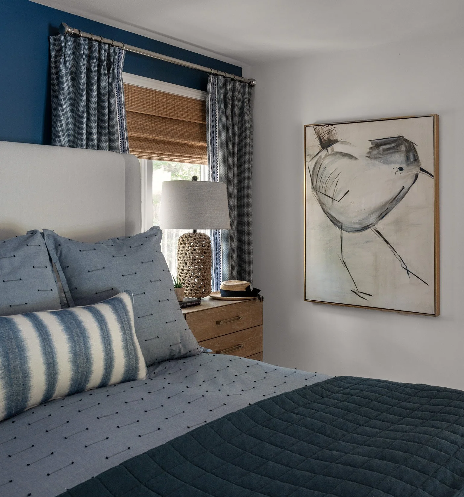 Primary bedroom custom art