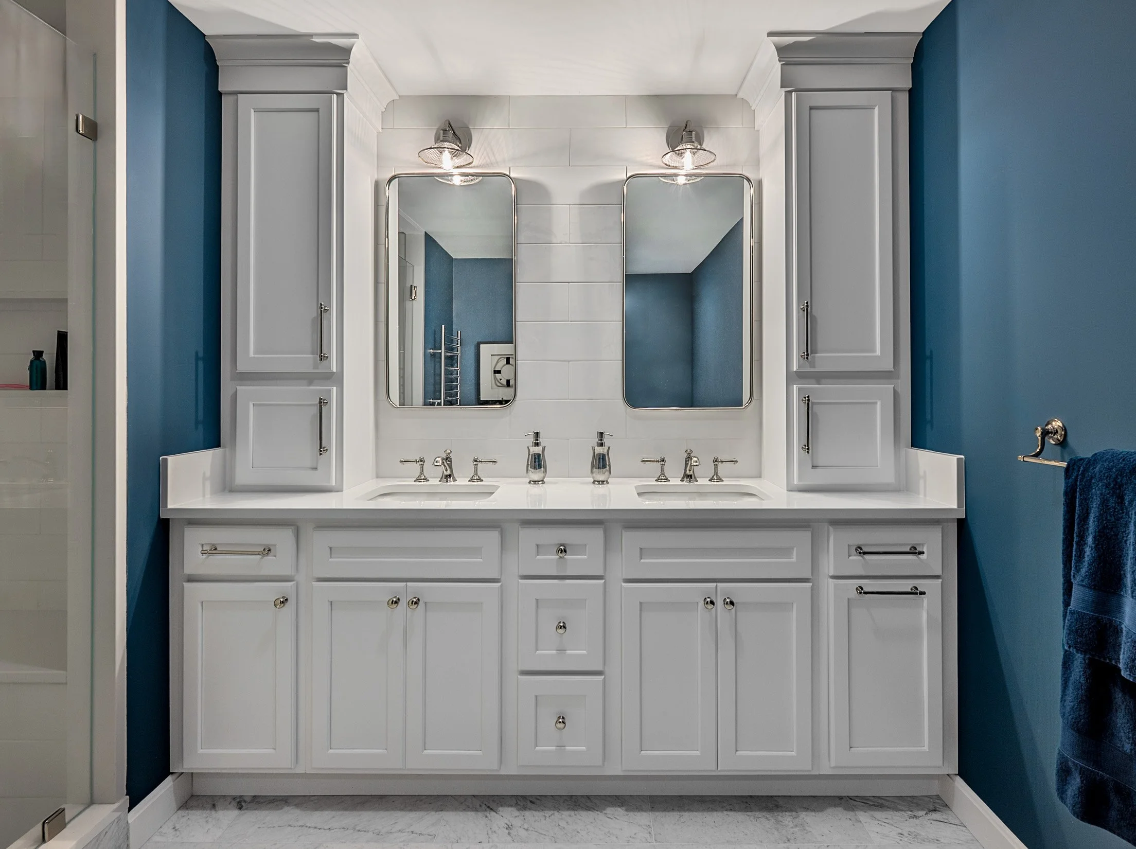 Primary bathroom double vanity