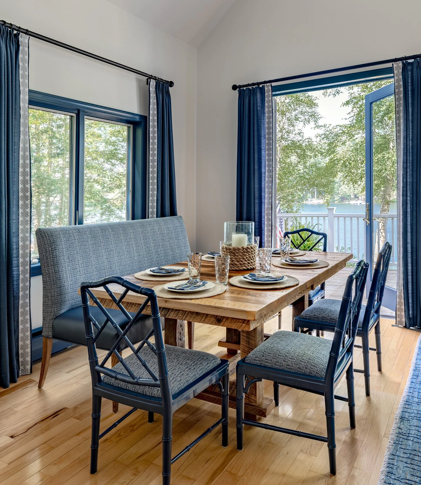 Wolfeboro NH dining area with views of Lake Winnipesaukee