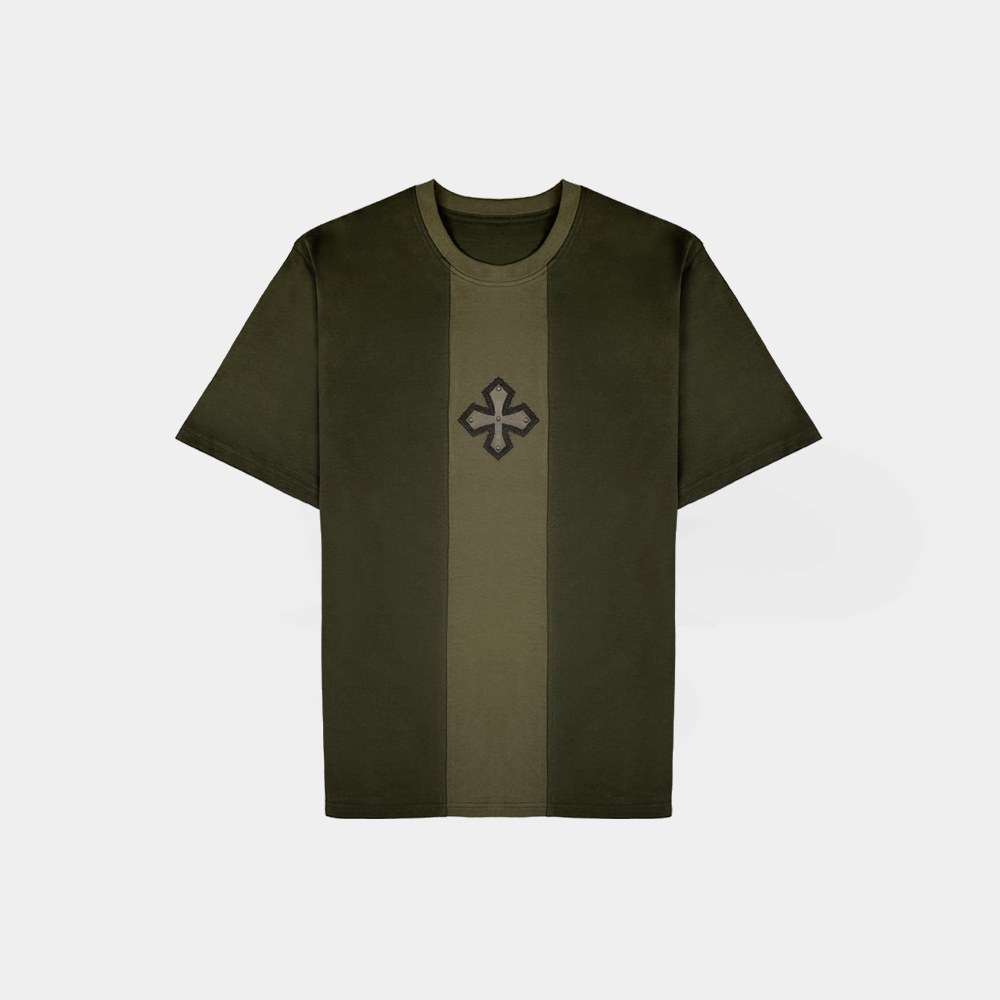 Cross Embroidery Regular Fit Tee