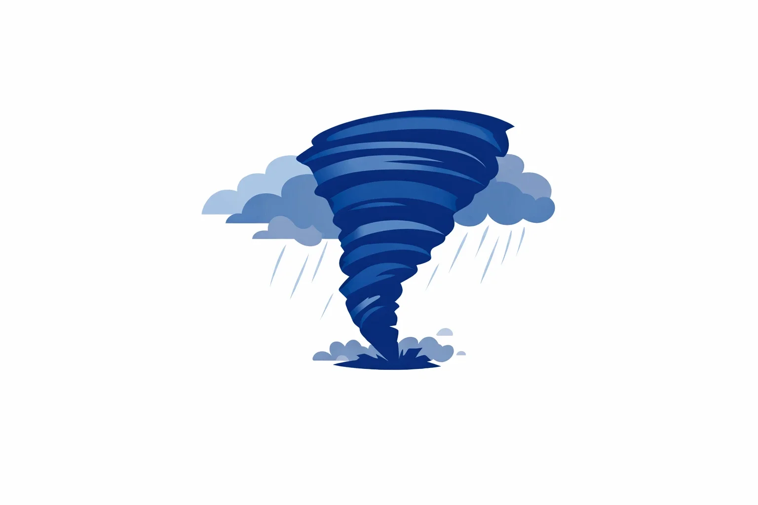 Oklahoma power grid and tornado illustration representing statewide infrastructure and severe weather risk for Business Owners Policy coverage, rendered in Storms Anchor Insurance doctrine colors on a bright white background.