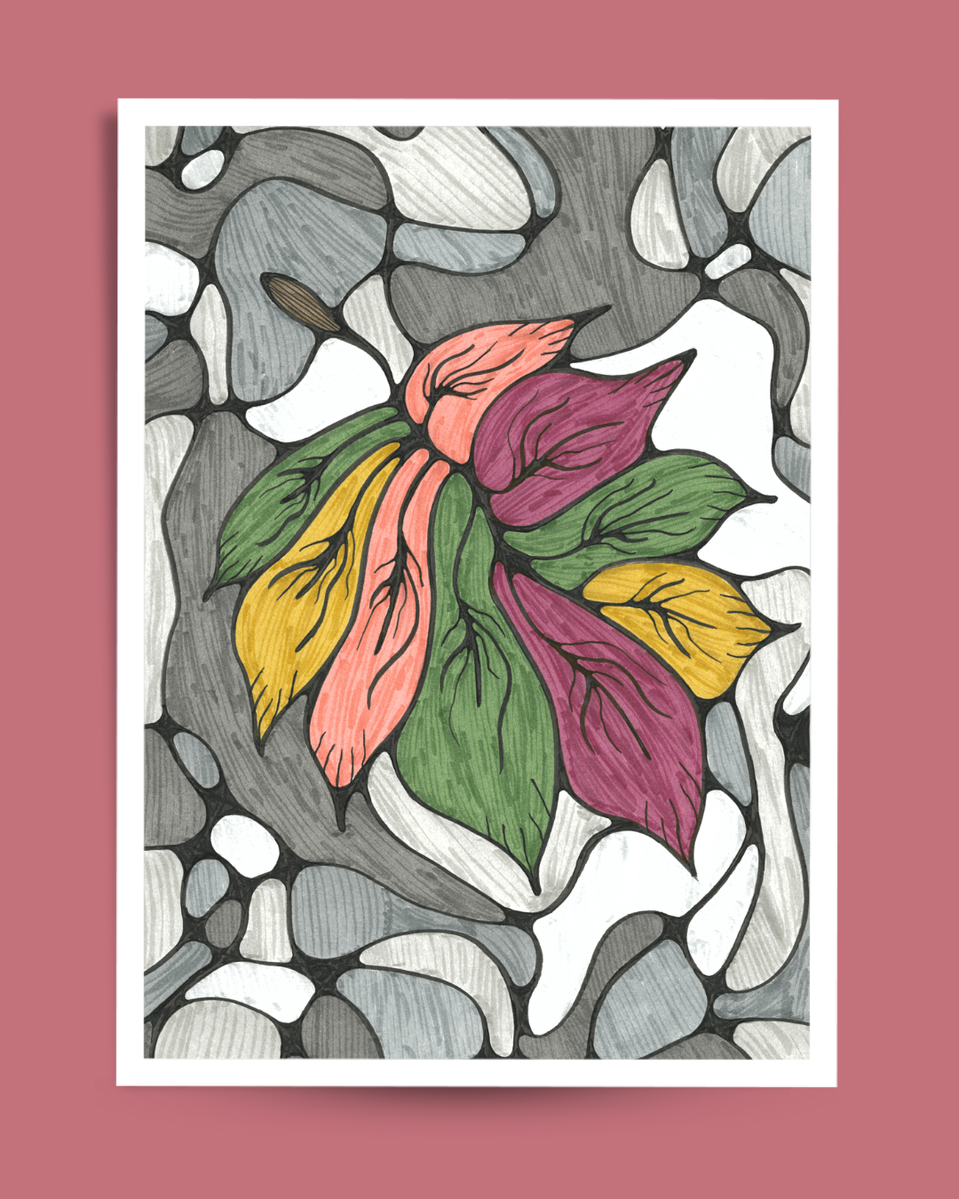 'Change', 2023 | Faber-Castell Pitt Artist Pen on Textured Paper (8.27 x 11.69 in)