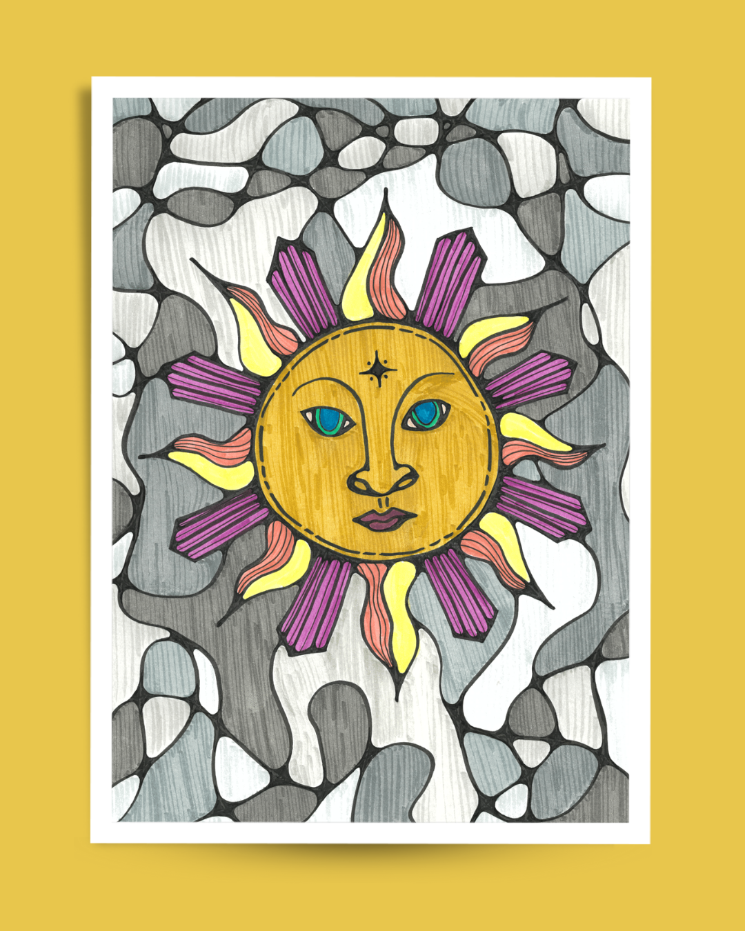 'Awakening', 2023 | Faber-Castell Pitt Artist Pen on Textured Paper (8.27 x 11.69 in)