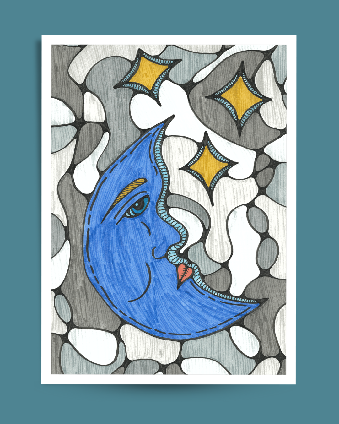 'The Mystery', 2023 | Faber-Castell Pitt Artist Pen on Textured Paper (8.27 x 11.69 in)