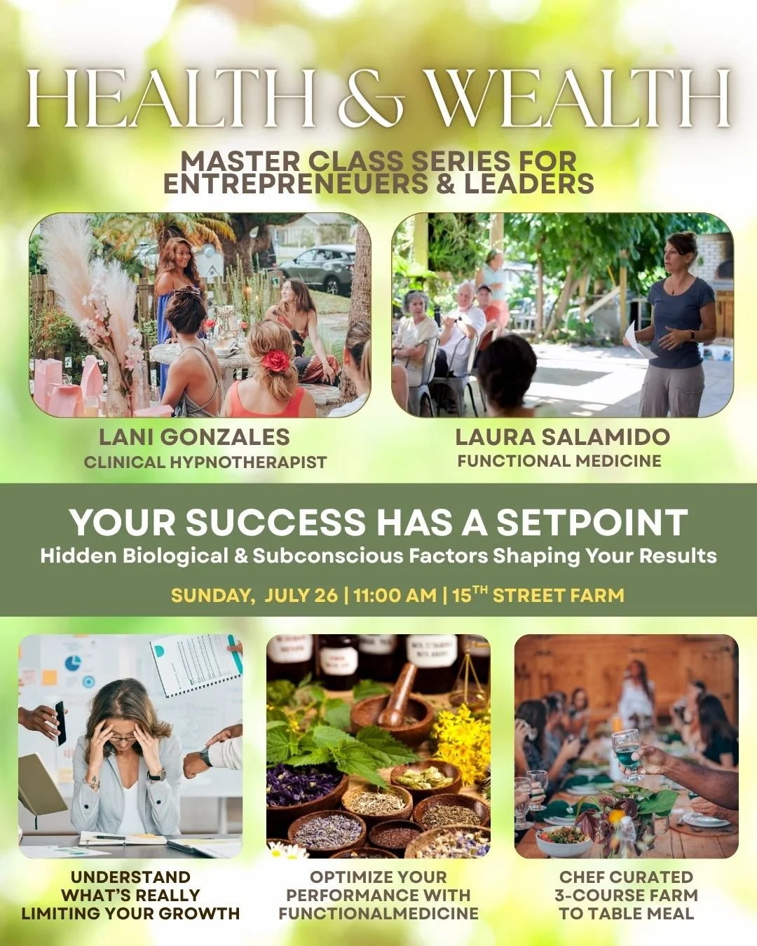 HEALTH &amp;  WEALTH MASTER CLASS BRUNCH: Your Success Has a Setpoint